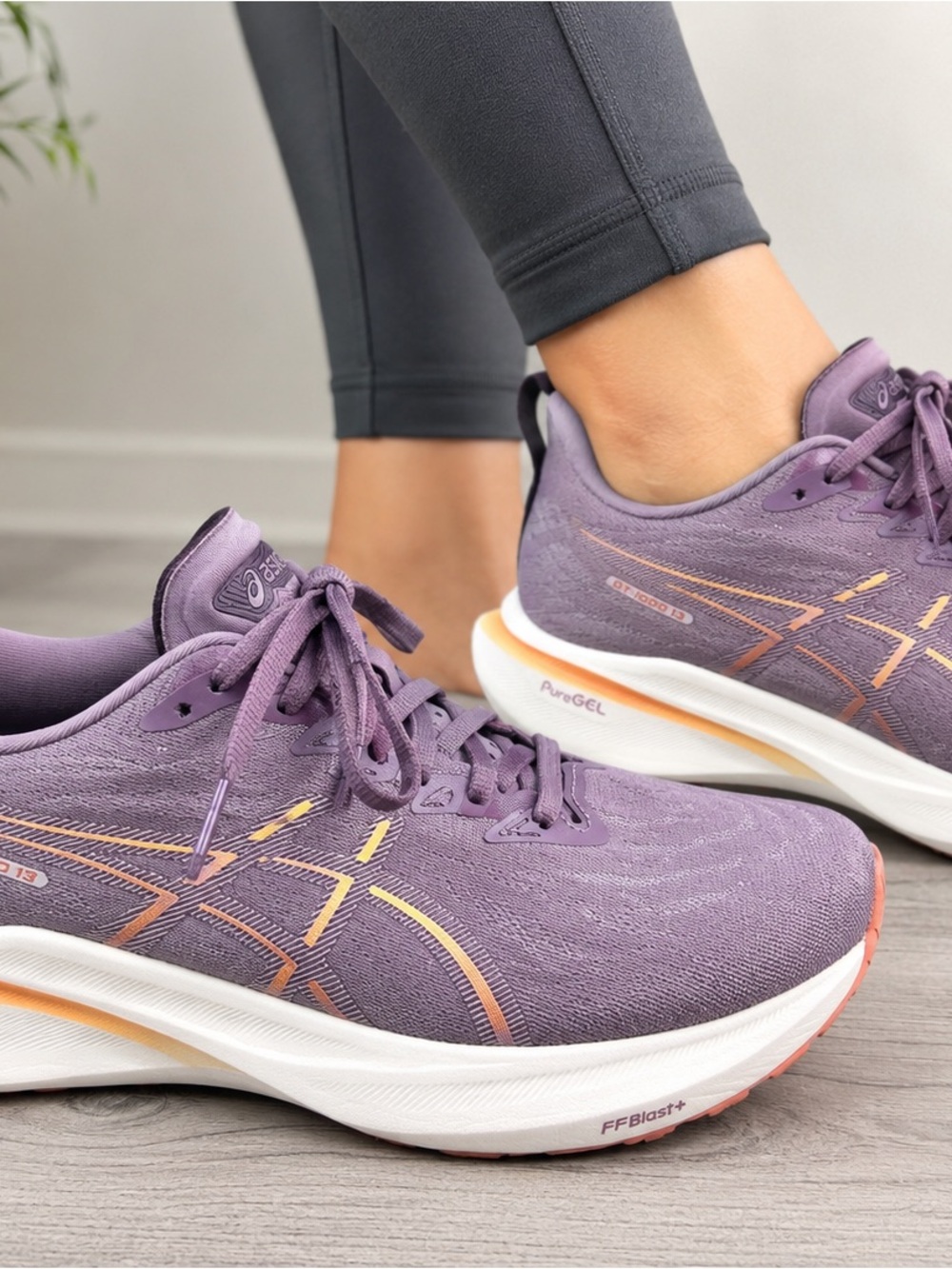 ASICS GT-2000 13 Women's Lavender & Gold Performance Running ShoesSize 10.5 Wide